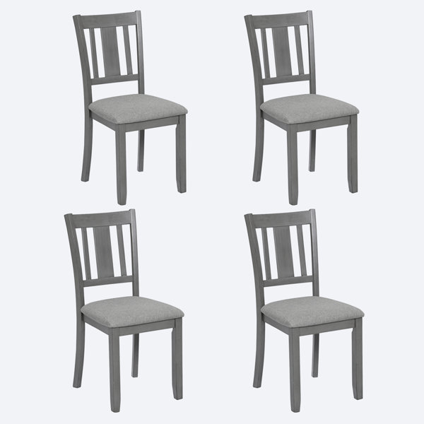 Red Barrel Studio® Dining Chairs Set of 4, Solid Wood Kitchen Chair w ...